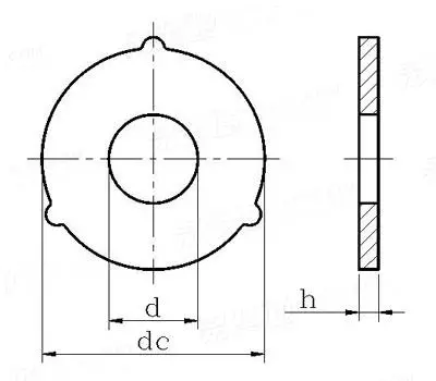Dimensions of BS 4395-1 washer