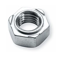 50 pk. ZORO SELECT 1LAH4 3/8"-16 Steel Hex Weld Nut with Projections 
