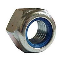 M10 Nyloc Nut Steel BZP Nylon Insert Zinc Plated Selflocking Metric Standard 100 
