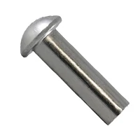 Plain Finish Pack of 1/2 Pound - Approximately 102 Pieces 3/16 Diameter X 5/16 Length Solid Steel Round Head Rivet 